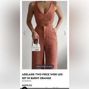 Showpo Adelaine two piece set in burnt orange